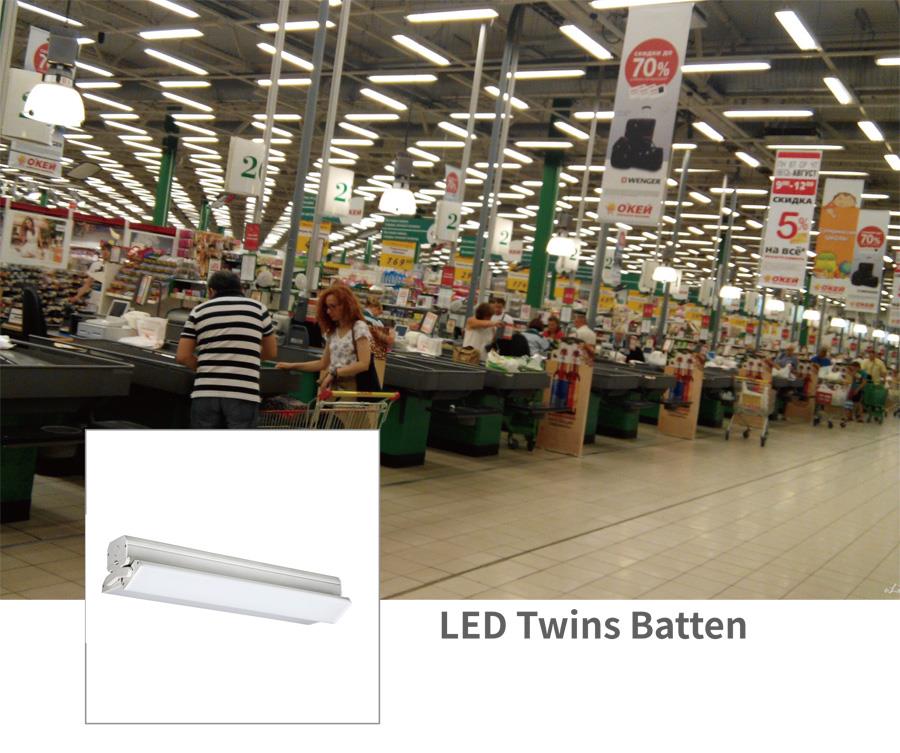 Beam angle 120 degree LED 60cm 32w twins battan